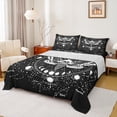 thumbnail image 1 of Feelyou Moth Butterfly Twin Sheet Sets, Tribal Hippie Skeleton Twin Fitted Sheet, Constellation Stars Galaxy Flat Sheet, Lightweight Room Decor, 3pcs, 1 of 7