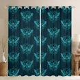 thumbnail image 1 of Feelyou Moth Skeleton Black Out Curtains, Retro Boho Curtains Pack of 2 (42x63 Each), 1 of 6