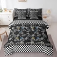 thumbnail image 1 of Feelyou Motorcycle Sport Boys Bedding Comforter Set 7 Pieces, Black Dirt Bike Lover Full Bedding Set, Extreme Sports Reversible Fitted Sheet Flat Sheet, Ultra Soft Home Decor, 1 of 7