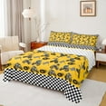 thumbnail image 1 of Feelyou Motorcycle Sport Boys Twin Sheet Sets, Yellow Dirt Bike Lover Twin Fitted Sheet, Extreme Sports Flat Sheet, Breathable Home Decor, 3-Piece, 1 of 7