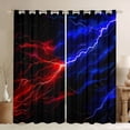 thumbnail image 1 of Feelyou Mystic Lightning Curtains (2, 52x84), Teens Red Blue Tornado, 1 of 6