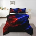 thumbnail image 1 of Feelyou Mysitc Lightning Full Size Comforter Sets for Teens, Red Blue Tornado Storm Bedding Comforter Set, Natural Weather Reversible Bedding Sets, Luxury Bedroom Decor, 3pcs, 1 of 8