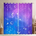 thumbnail image 1 of Feelyou Mystic Constellation Blackout Curtains Set of 2 (52x84 Each), Moon Stars Galaxy Window Curtains, Dreamy Cartoon Theme Curtains and Drapes, Curtains and Drapes Room Decor, 1 of 6