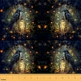 thumbnail image 1 of Feelyou Mystic Crow Fabric by the Yard 3 Yards, Bohemian Glitter Stars Sewing Fabric, Rustic Jungle Botanical Home Decor Fabric by the Yard, Lightweight Room Decor, 1 of 6