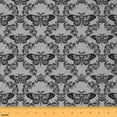 thumbnail image 1 of Feelyou Mystic Damask Fabric by the Yard 10 Yards for Adult, Skeleton Moth Home Decor Fabric by the Yard, Halloween Style Sewing Fabric, Luxury Bedroom Decor, 1 of 6