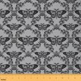 thumbnail image 1 of Feelyou Mystic Damask Fabric by the Yard 2 Yards for Adult, Skeleton Moth Home Decor Fabric by the Yard, Halloween Style Sewing Fabric, Luxury Bedroom Decor, 1 of 6