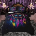 thumbnail image 1 of Feelyou Mystic Dreamcatcher Kids Full Size Comforter Sets, Dreamy Glitter Galaxy Bedding Comforter Set, Tribal Western Theme Reversible Bedding Sets, Super Cozy Room Decor, 3 Pieces, 1 of 8