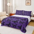 thumbnail image 1 of Feelyou Mystic Purple Buttefly Queen Sheet Sets, Romantic Valentines Day Flat Sheet, Teens Boys Girls Adult Queen Fitted Sheet, Microfiber Bedroom Decor, 4 Pieces, 1 of 7