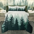 thumbnail image 1 of Feelyou Nature Scenery Bedding Comforter Set, Jungle Pine Tree Twin Comforter Sets, Rustic Farmhouse Theme Reversible Bedding Set, Lightweight Room Decor, 2pcs, 1 of 9
