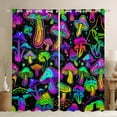 thumbnail image 1 of Feelyou Neon Glowing Mushroom Curtains Pack of 2 (42x84 Each), Mystic Stars Galaxy Curtains Blackout,Teens Kids Boys Girls Bedroom Curtains, Living Room Curtains Decor, 1 of 6