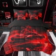 thumbnail image 1 of Feelyou Neon Race Car Twin Bedding Sets 7-Piece for Kid, Fashion Automobile Bedding Comforter Set, Red Racing Horse Animal Reversible Sheet Sets, Luxury Bedroom Decor, 1 of 8