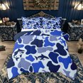 thumbnail image 1 of Feelyou Ocean Camo Shark Queen Comforter Set for Kids Boys Girls, Cartoon Coastal Wildlife Bedding Comforter Set, Navy, Blue Reversible, 3-Piece, 1 of 6