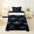 thumbnail image 1 of Feelyou Ocean Camo Shark Twin Sheet Sets for Kids Boys Girls, Marine Animal Bedding, Navy, 3pcs, 1 of 5