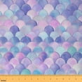 thumbnail image 1 of Feelyou Ocean Fish Scales Fabric by the Yard 3 Yards, Purple Pink Room Decor Fabric by the Yard, Child Mermaid Princess Fabric for Sewing, Lightweight Room Decor, 1 of 6