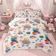 thumbnail image 1 of Feelyou Ocean Fish Teen Twin Comforter Sets, Kawaii Coral Starfish Bedding Set, 2-Piece, 1 of 8