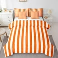 thumbnail image 1 of Feelyou Orange Abstract Teens Twin Bedding Sets 7-Piece, Modern Geometric Lines Bedding Comforter Set, Farmhouse Ticking Stripes Reversible Sheet Sets, Microfiber Bedroom Decor, 1 of 7