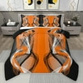 thumbnail image 1 of Feelyou Orange Black Abstract Bedding Comforter Set, Boho Abstract Stripes Twin Comforter Sets, Contemporary Lines Reversible Bedding Set, Ultra Soft Bedroom Decor, 2 Pieces, 1 of 8