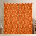 thumbnail image 1 of Feelyou Orange Dragonfly Black Out Curtains, Rustic Damask Curtains Pack of 2 (42x63 Each), 1 of 6