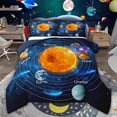 thumbnail image 1 of Feelyou Outer Space Queen Comforter Set, Planet Starry Sky Bedding Comforter Set, 3pcs, 1 of 8