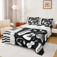 thumbnail image 1 of Feelyou Piano Guitar Teens Bed Sheets, Pop Music Style King Sheets, 4 Pieces, 1 of 7