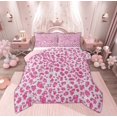 thumbnail image 1 of Feelyou Pink Cheetah Print Bedding Comforter Set, Glitter Sequin Diamond Twin Comforter Sets, Teens Adult Kid Reversible Bedding Set, Lightweight Room Decor, 2 Pieces, 1 of 8