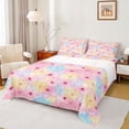 thumbnail image 1 of Feelyou Pink Cherry Blossoms Twin Sheet Sets, Cartoon Flower Bedding, 3pcs, 1 of 7