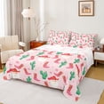 thumbnail image 1 of Feelyou Pink Cowgirl Boot Queen Sheet Sets for Girl, Cartoon Western Cactus Flat Sheet, Kawaii Santa Claus Queen Fitted Sheet, Microfiber Bedroom Decor, 4 Pieces, 1 of 7