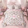 thumbnail image 1 of Feelyou Pink Flower Women Twin Bedding Sets 7-Piece, Vintage Boho Floral Bedding Comforter Set, Mandala Cherry Blossoms Reversible Sheet Sets, Ultra Soft Bedroom Decor, 1 of 8