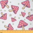 thumbnail image 1 of Feelyou Pink Jungle Mushroom Fabric by the Yard 3 Yards, Cartoon Stars Print Sewing Fabric, Kids Teens Boys Girls Home Decor Fabric by the Yard, Breathable Home Decor, 1 of 6