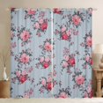 thumbnail image 1 of Feelyou Pink Peony Flower Black Out Curtains for Female, Romantic Floral Curtains Pack of 2 (42x63 Each), Retro Bohemian Fashion Bedroom Curtains, Blackout Curtains Bedroom Decor, 1 of 7