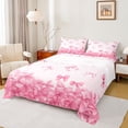 thumbnail image 1 of Feelyou Pink Princess Bowknot Bed Sheets, Dreamy Cartoon Theme King Sheets, 4pcs, 1 of 7