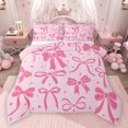 thumbnail image 1 of Feelyou Pink Retro Bow-tie Twin Comforter Sets, Cute Princess Stars Bedding Set, 2 Pieces, 1 of 8