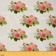 thumbnail image 1 of Feelyou Pink Rose Fabric by the Yard 10 Yards for Girls, Garden Flower Floral Room Decor Fabric by the Yard, Old Fashion Fabric for Sewing, Ultra Soft Home Decor, 1 of 6