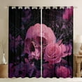 thumbnail image 1 of Feelyou Pink Rose Flower Black Out Curtains for Couple, Romantic Gothic Skull Curtains Pack of 2 (42x63 Each), Spider Web Bedroom Curtains, Window Curtains Home Decor, 1 of 7