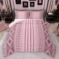 thumbnail image 1 of Feelyou Pink Western Aztec Full Size Comforter Sets for Women, Boho Triangle Square Bedding Comforter Set, Hippie Mandala Style Reversible Bedding Sets, Super Cozy Room Decor, 3-Piece, 1 of 8