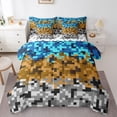 thumbnail image 1 of Feelyou Pixelate Miner Bedding Comforter Set 7-Piece, Gaming Full Bedding Set, 1 of 7