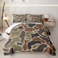 thumbnail image 1 of Feelyou Plane Camo Twin Quilt Set for Boys, Rustic Camouflage Twin Coverlet Set for Boys Girls, Green, 2 Pieces, 1 of 7