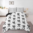 thumbnail image 1 of Feelyou Polkadts Ribbon Queen Comforter Set, Fashion Bow Bedding Comforter Set, 3pcs, 1 of 8