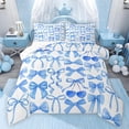 thumbnail image 1 of Feelyou Princess Bowknot Queen Comforter Set, Kawaii Ribbon Bedding Comforter Set, 3pcs, 1 of 8