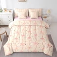 thumbnail image 1 of Feelyou Princess Bowknot Twin Bedding Sets 7-Piece, Cartoon Stars Bedding Comforter Set, 1 of 8