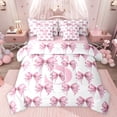 thumbnail image 1 of Feelyou Princess Initial S Letter Twin Bedding Sets 7-Piece, Fashion Pink Bowknot Bedding Comforter Set, Teens Kids Girls Women Reversible Sheet Sets, Ultra Soft Bedroom Decor, 1 of 9