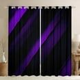 thumbnail image 1 of Feelyou Purple Abstract Ombre Blackout Curtains Set of 2 (52x84 Each) for Teen, Chic Geometric Stripes Window Curtains, Square Rectangle Curtains and Drapes, Blackout Curtains Bedroom Decor, 1 of 6
