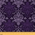 thumbnail image 1 of Feelyou Purple Damask Floral Fabric by the Yard 1 Yard for Kids, Hippie Tribal Home Decor Fabric by the Yard, Mandala Boho Sewing Fabric, Super Cozy Room Decor, 1 of 6