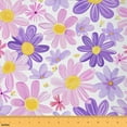 thumbnail image 1 of Feelyou Purple Floral Teens Fabric by the Yard 1 Yard, Kawaii Flower Room Decor Fabric by the Yard, Princess Cartoon Style Fabric for Sewing, Luxury Bedroom Decor, 1 of 6