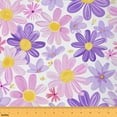 thumbnail image 1 of Feelyou Purple Floral Teens Fabric by the Yard 3 Yards, Kawaii Flower Home Decor Fabric by the Yard, Princess Cartoon Style Sewing Fabric, Luxury Bedroom Decor, 1 of 6