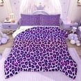 thumbnail image 1 of Feelyou Purple Leopard Print Twin Comforter Sets, Simple Fashion Bedding Set, 2 Pieces, 1 of 8