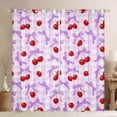 thumbnail image 1 of Feelyou Purple Princess Bow Black Out Curtains, Buffalo Curtains Pack of 2 (42x63 Each), 1 of 6