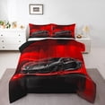 thumbnail image 1 of Feelyou Racing Car Boys Bedding Comforter Set, Black Red Automobile Twin Comforter Sets, Extreme Speed Sports Reversible Bedding Set, Lightweight Room Decor, 2pcs, 1 of 8