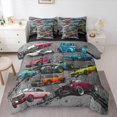 thumbnail image 1 of Feelyou Rcing Car Bedding Comforter Set 7 Pieces, Extreme Speed Sport Full Bedding Set, 1 of 8