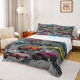 thumbnail image 1 of Feelyou Rcing Car Teens Queen Sheet Sets, Extreme Speed Sport Bed Set, 4-Piece, 1 of 7